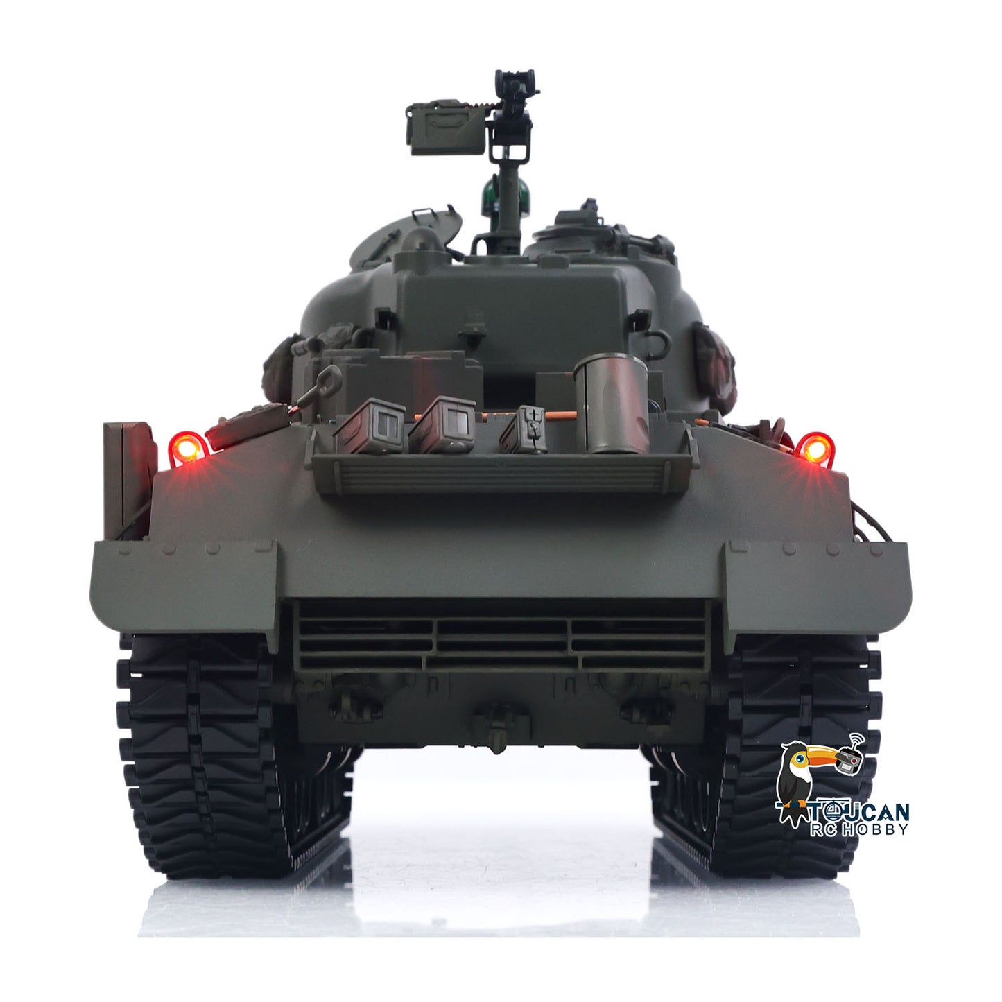Sherman M4A3 1/16 Remote Control Tank Infrared System BB Barrel Elevation Smoke Unit Metal Chassis Light Sound No Charger