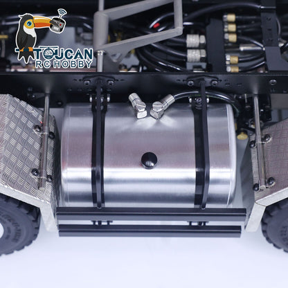 TOUCAN RC HOBBY LESU 1/14 TGS 8*8 RC Hydraulic Dumper Truck Lorry Remote Control Tipper Lights Sound Two Speed ESC Motor 3T Differential Lock Steering Servo