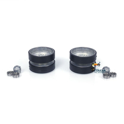 1 Pair Metal Idlers With Tyres Spare Parts for Heng Long 1/16 2.4Ghz RC Battle Tanks German Leopard2A6 3889 Model Replacements