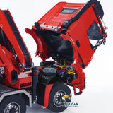 1/14 Hydraulic RC Flatbed Timber Car 10x10 Remote Control Crane Dump Truck Model with 9-Channel Reversing Valve Light Sound System