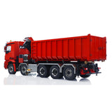 1/14 10x10 Metal RC Hydraulic Dump Car Remote Control Crane Full Dumper Trucks 9-Channel Reversing Valve with LED Light Sound