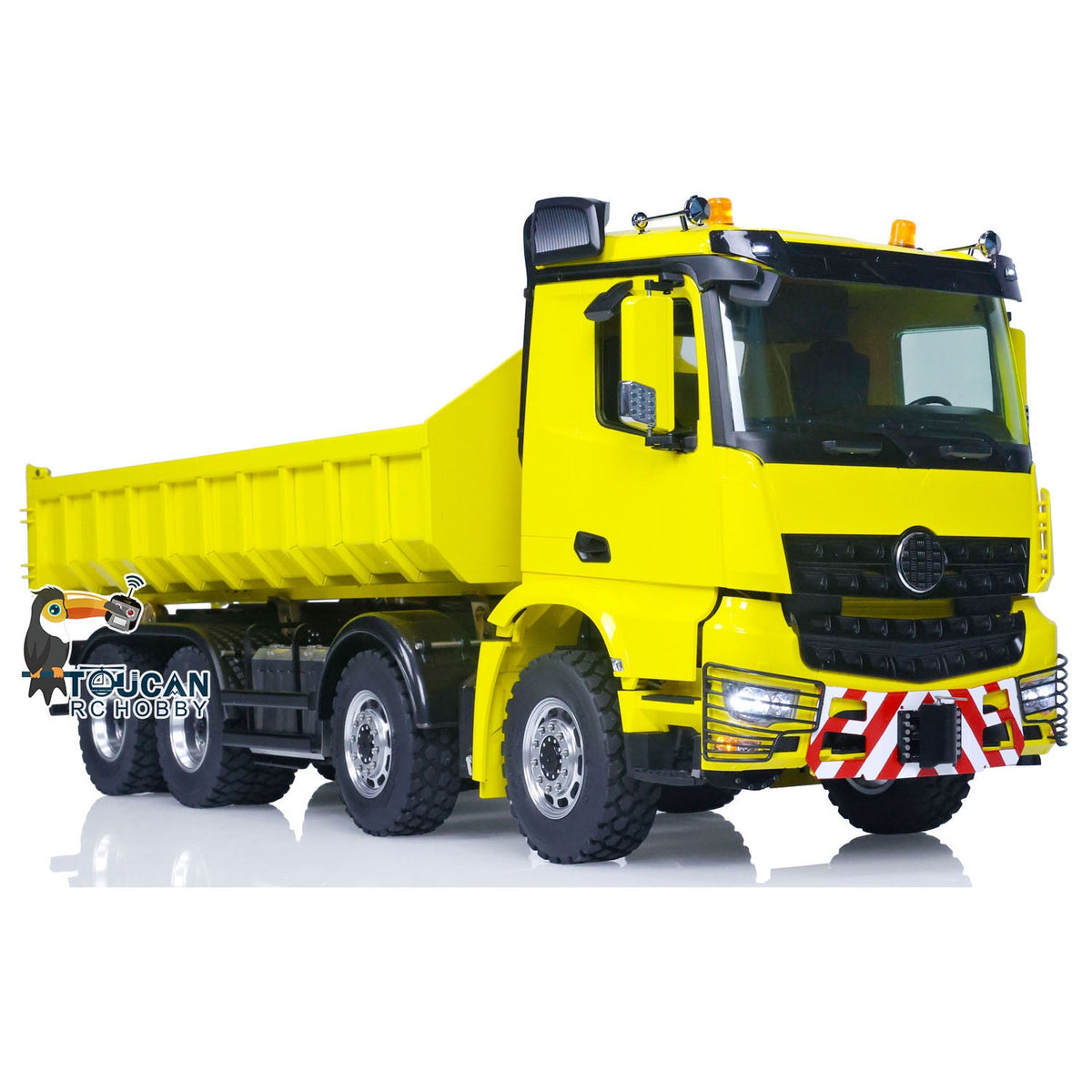 TOUCAN RC HOBBY Customized LESU 1/14 8x8 Hydraulic Machine RC Dumper Truck Remote Control Full Dump Car Hobby Model Sound RTR Painted Assembled