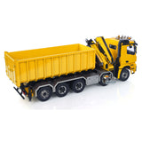 1:14 10x10 Metal RC Hydraulic Dump Car Remote Control Crane Full Dumper Trucks 9-Channel Reversing Valve with Light Sound System