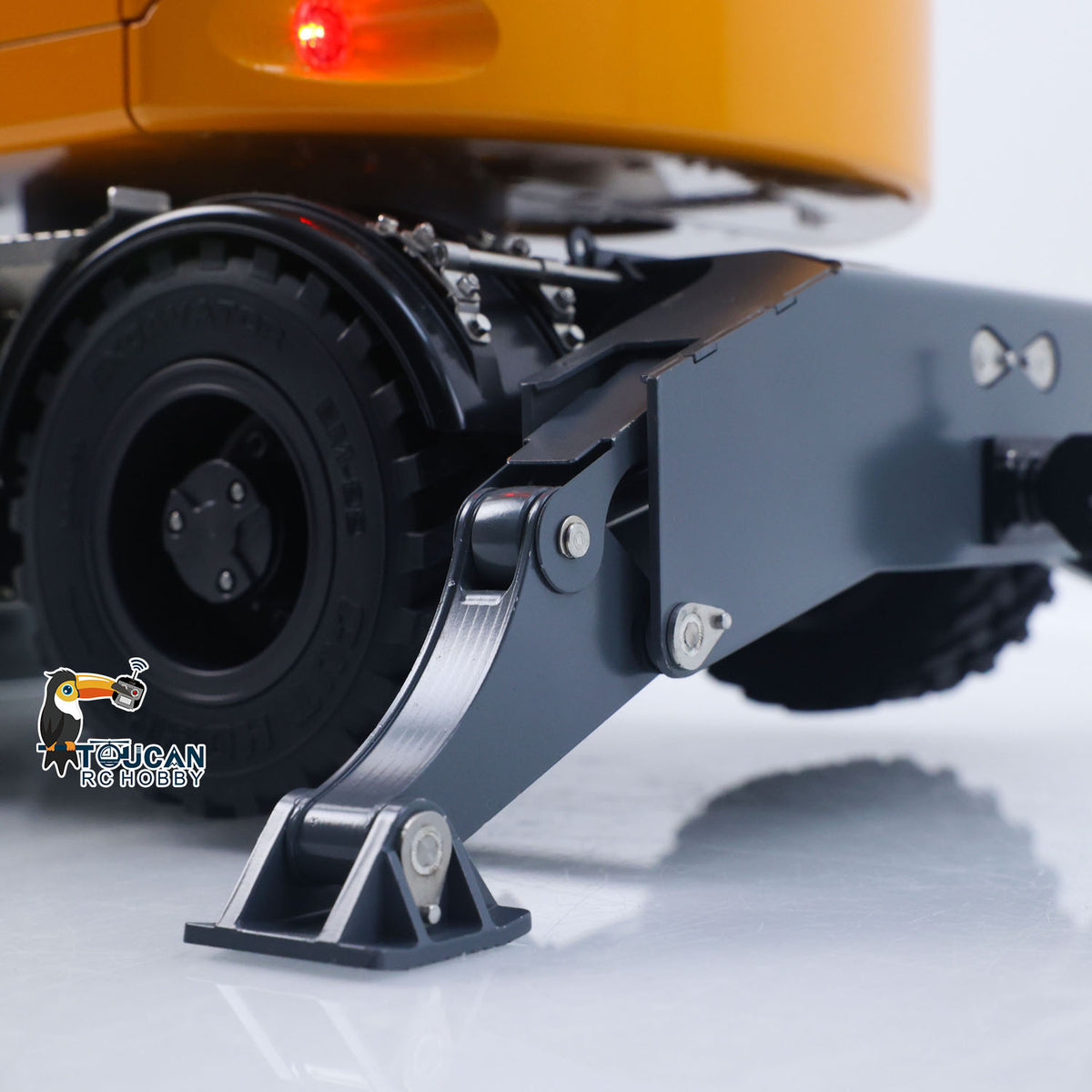 TOUCAN RC HOBBY CUT Model LR914 PRO MAX 1/14 Metal RC Hydraulic Wheel Excavator RTR 11-Way Valve Axles Differential Lock Light & Sound System Quick Release Coupler Tail Hook for Hobby Collectors