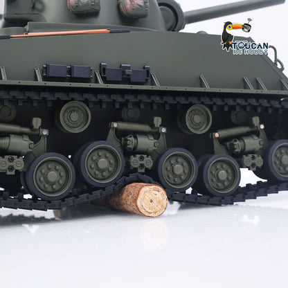 Sherman M4A3 1/16 Remote Control Tank Infrared System BB Barrel Elevation Smoke Unit Metal Chassis Light Sound No Charger