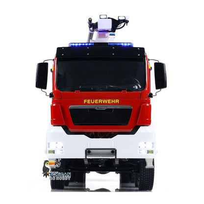 TOUCAN RC HOBBY 1/14 Metal Chassis Snozzle High-reach Extendable Turret 8x4 Remote Control Fire Truck Servo ESC Motor Light Sound System