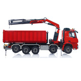 1/14 10x10 Metal RC Hydraulic Dump Car Remote Control Crane Full Dumper Trucks 9-Channel Reversing Valve with LED Light Sound