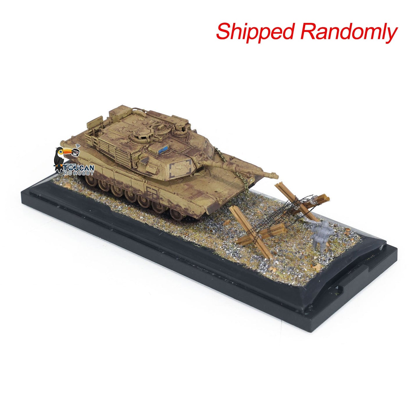 Henglong 1/72 Plastic USA Abrams M1A2 Static Tank 3918 Scene Model with 360 Degrees Manual Rotate Turret for Military Collection Enthusiasts