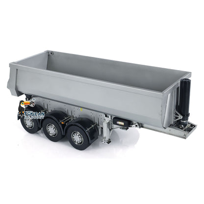 TOUCAN RC HOBBY 1/14 Metal 3 Axles Hydraulic RC Dump Semi-Trailer for Remote Control Tractor Trucks Unpainted Assembled Simulation Cars Models