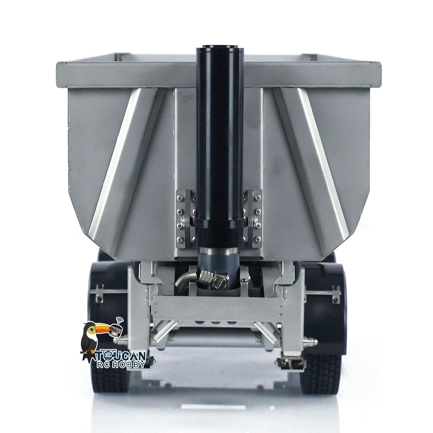 SCALECLUB 1/14 Hydraulischer RC-Kippanhänger mit 3 Achsen für ferngesteuerte Sattelzugmaschinen, Hobbymodelle, Spielzeugmodellzubehör für Heimwerker