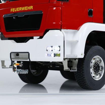 TOUCAN RC HOBBY 1/14 Metal Chassis Snozzle High-reach Extendable Turret 8x4 Remote Control Fire Truck Servo ESC Motor Light Sound System