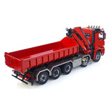 Metal 1/14 Hydraulic RC Dumper Car 10x10 Full-dump Crane Truck Rear Axle Lifting With 3-speed Gearbox Light Sound System Motor ESC