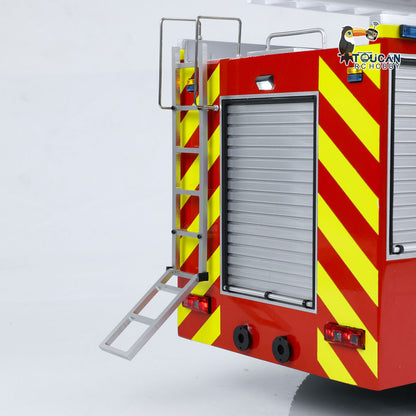 TOUCAN RC HOBBY 1/14 Metal Chassis Snozzle High-reach Extendable Turret 8x4 Remote Control Fire Truck Servo ESC Motor Light Sound System