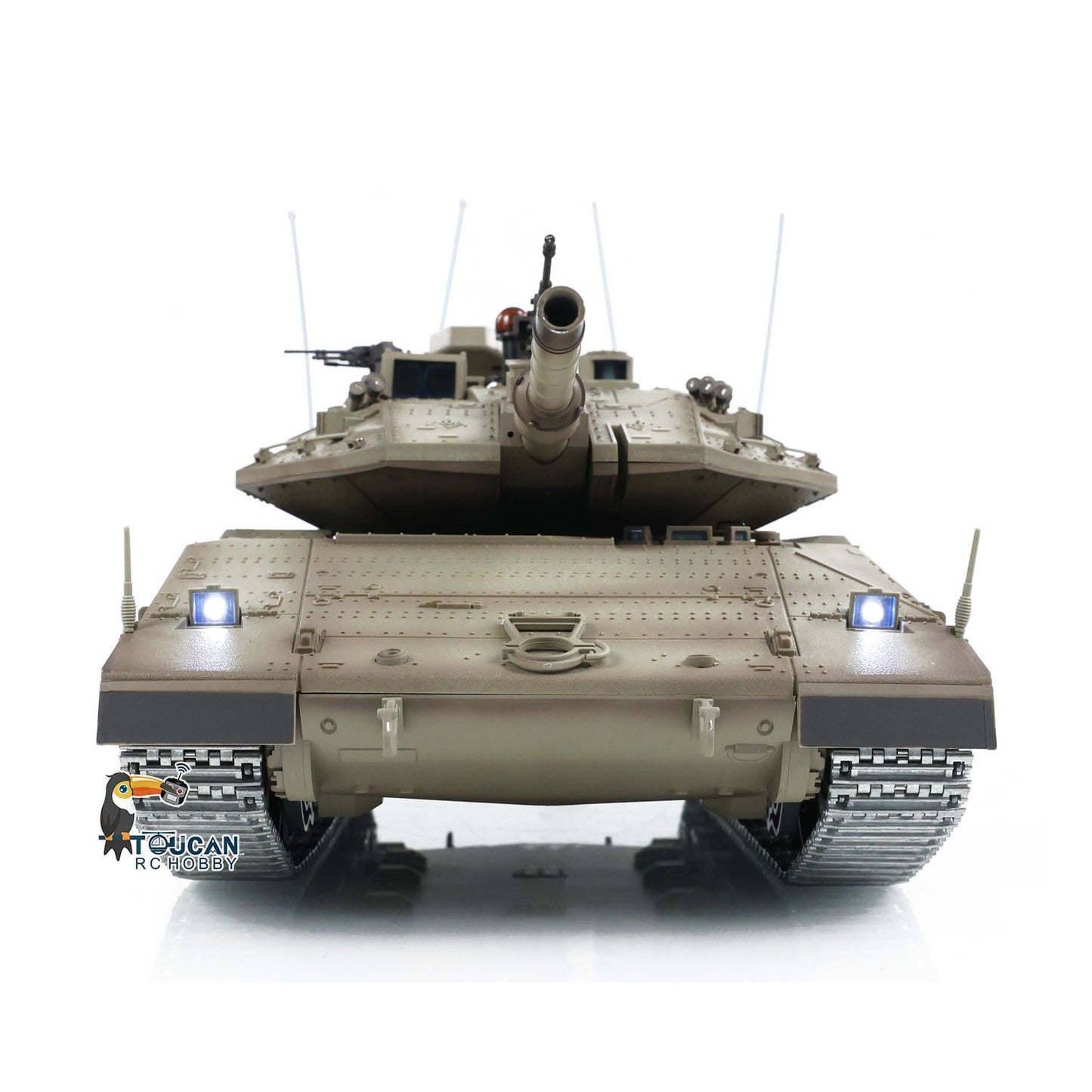 Henglong 1/16 TK7.0 IDF Merkava MK IV RTR RC Tank 3958 with 360 Degree Turret Barrel Recoil BB IR Smoke Metal Gearbox Tracks Sprockets Idlers Wheels