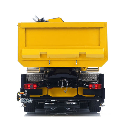 1/14 10x10 RC Hydraulikkran Vollmuldenkipper Metall LKW Auto Hinterachslenkung Lackiert Zusammengebaut mit Licht Sound System