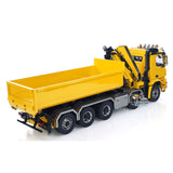 Toucanhobby 1/14 10*10 Metal RC Hydraulic Roll On/Off Dump Truck 9-Way Reversing Valve Rear Axle Steering for Construction Vehicle Enthusiasts