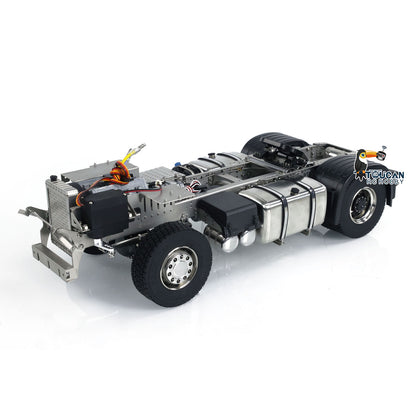 4x4 1/14 Metallchassis für RC-Sattelzugmaschine R620 R730 Ferngesteuertes Automodell mit 3-Gang-Getriebe und Differentialsperre