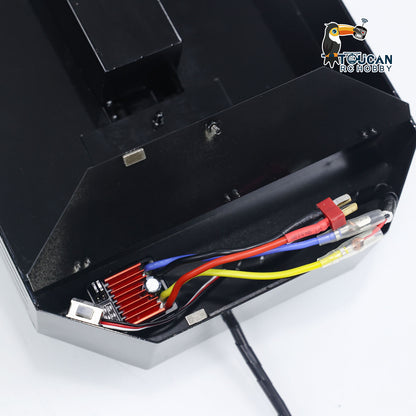 4-achsiger ausziehbarer Sattelauflieger aus Metall, lackiert für 1/14 RC-Sattelzugmaschine, ferngesteuertes Automodell, Rücklicht-LED