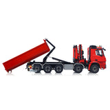 RC 1/14 10x10 Hydraulic Crane Tipper Construction Truck Full Dumper Lorry U-shaped Short Bucket Rear Axle Lifting Steering XELite Radio