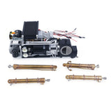 Metal LESU 1/14 RC Hydraulic Excavator 2 Arms LR956 Remote Control Digger Model 4MPA Dual Pumps Light 3S Battery PL18EV LITE