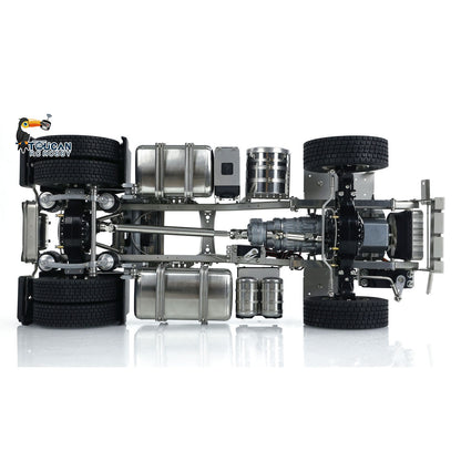 4x4 1/14 Metallchassis für RC-Sattelzugmaschine R620 R730 Ferngesteuertes Automodell mit 3-Gang-Getriebe und Differentialsperre