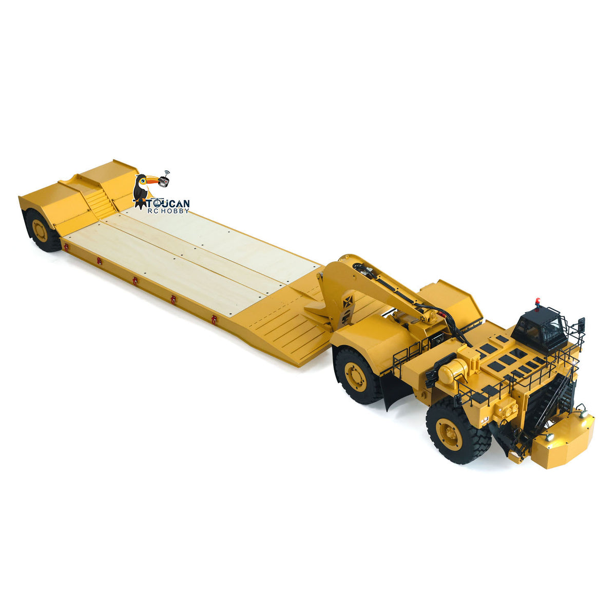TOUCAN RC HOBBY Pre-Order Metal 1/20 RC Heavy Duty Hydraulic Mining Trailer C739D PRO Gooseneck Car Remote Control Construction Machine RTR Battery