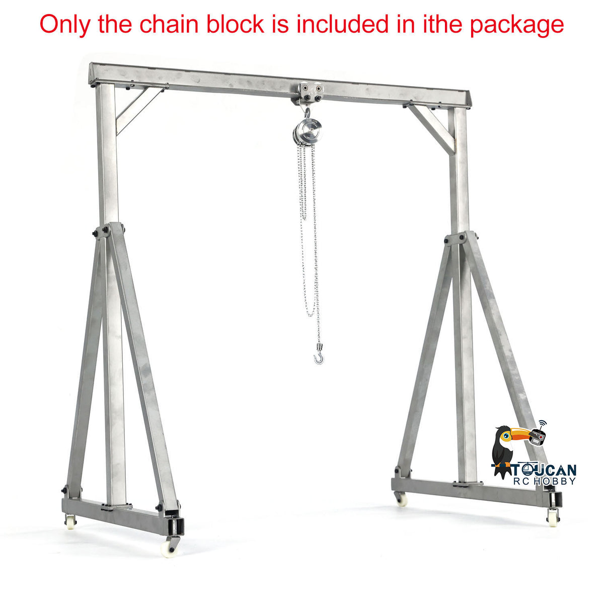 TOUCAN RC HOBBY JDM Metal Chain Block/Gantry Crane for 1/10 RC Crane Remote Control Heavy Load Lifting Vehicle DIY Model Designed