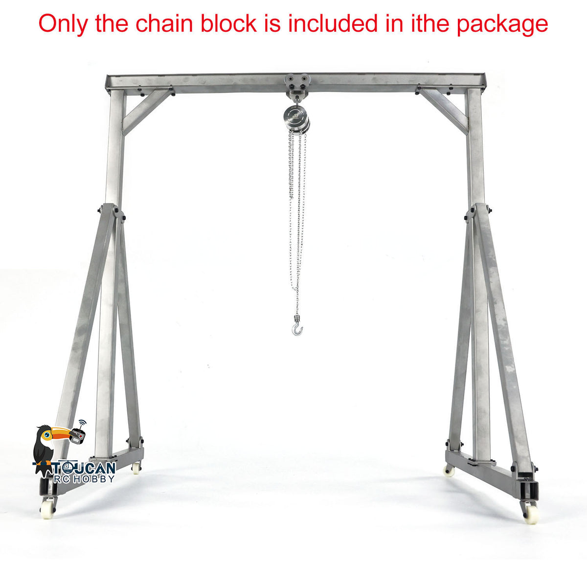 TOUCAN RC HOBBY JDM Metal Chain Block/Gantry Crane for 1/10 RC Crane Remote Control Heavy Load Lifting Vehicle DIY Model Designed