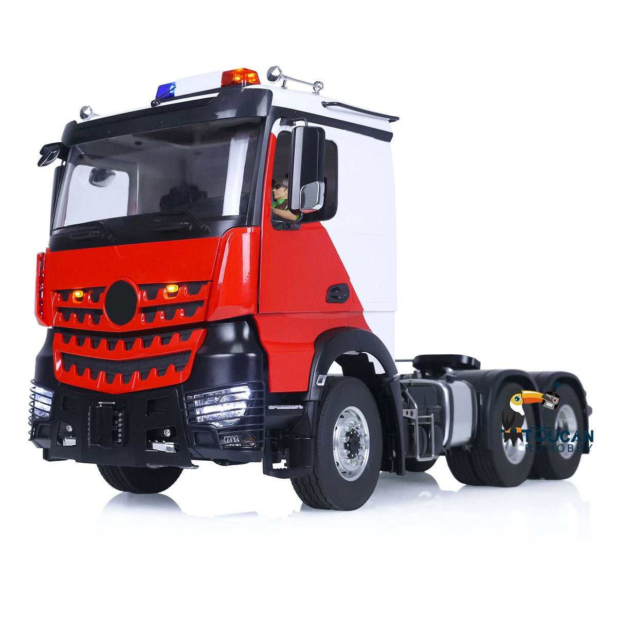 TOUCAN RC HOBBY  1/14 RC Tractor Truck 6x6 1851 Electric Lorry Trucks Metal Chassis Differential Lock Axles Model