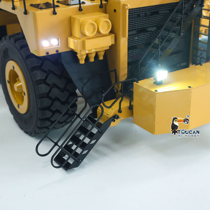 Pre-order 1.8Meters Long! Metal 1/20 RC Heavy Duty Hydraulic Mining Trailer C739D PRO Gooseneck Car Remote Control Construction Vehicle