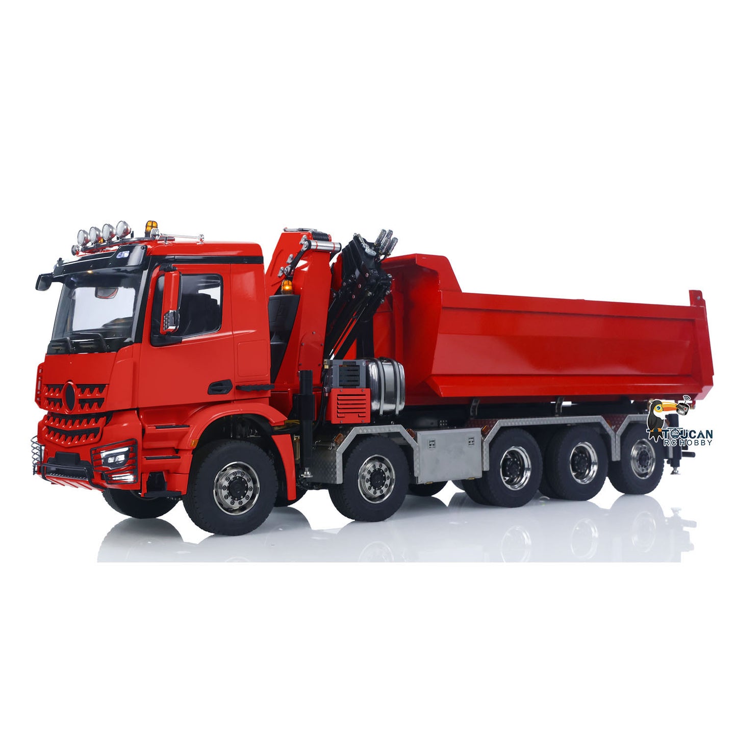 1/14 Hydraulic RC Crane Tipper Truck 10x10 Full Dump Car Engineering Vehicle Model  3-speed Gearbox Light Sound System