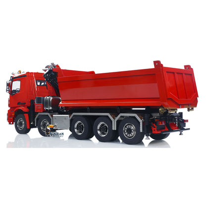 1/14 Hydraulic RC Crane Tipper Truck 10x10 Full Dump Car Engineering Vehicle Model  3-speed Gearbox Light Sound System