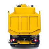 Toucanhobby 10x10 1/14 Metal RC Hydraulic Crane Dumper Truck 3-Speed Transmission Rear Axle Steering 9-Channel Reversing Valve for Indoor Play
