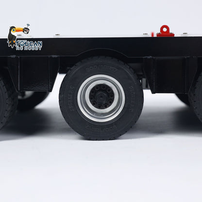 4-achsiger ausziehbarer Sattelauflieger aus Metall, lackiert für 1/14 RC-Sattelzugmaschine, ferngesteuertes Automodell, Rücklicht-LED