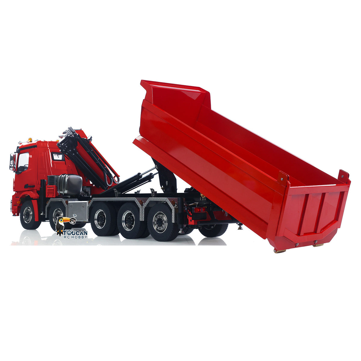 1/14 Hydraulic RC Crane Tipper Truck 10x10 Full Dump Car Engineering Vehicle Model  3-speed Gearbox Light Sound System