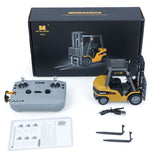 HUINA 1/50 Electric Remote Control Forklift 9925 Mini Warehouse RC Model Desktop Level Light Sound Effect Battery