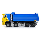 Metal 1/14 Hydraulic RC Dump Truck 8x8 Full Tipper Differential Lock Axles 3Speed Gearbox Wheel Hub Reduction Flysky Radio Control