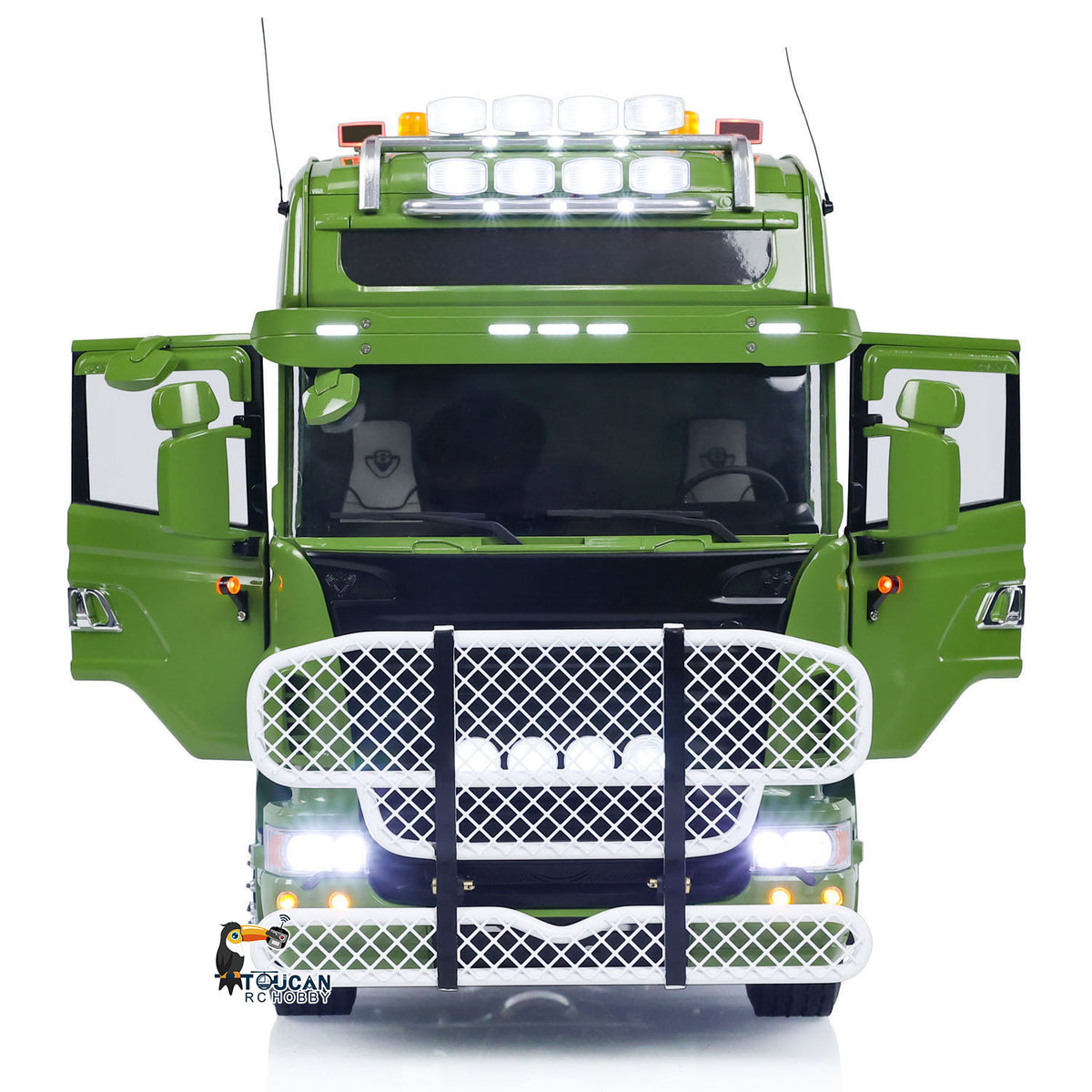 TOUCAN Lackiertes, zusammengebautes 8X8-Metall-Schwerfahrgestell 1/14 RC-Sattelzug-Funksteuerungsauto-Modell mit Licht und Ton