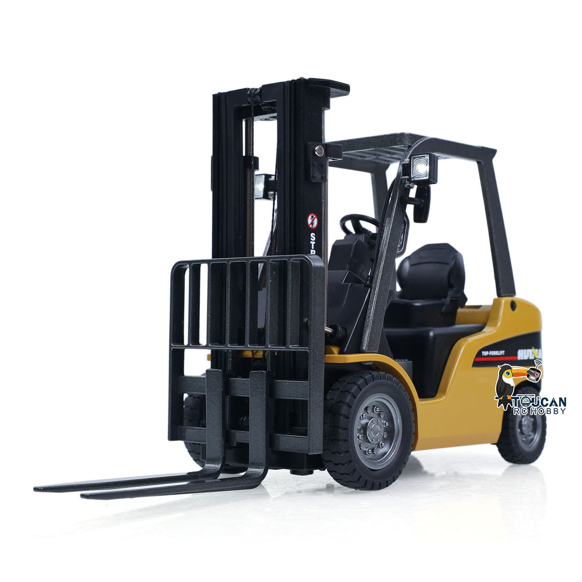 TOUCAN RC HOBBY HUINA 1/50 Electric Remote Control Forklift 9925 Mini Warehouse RC Model Desktop Level Light Sound Effect Battery