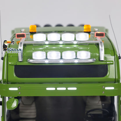TOUCAN Lackiertes, zusammengebautes 8X8-Metallchassis 1/14 Schwerer RC-Sattelzug RTR Funkfernsteuerungsauto Raucheinheit