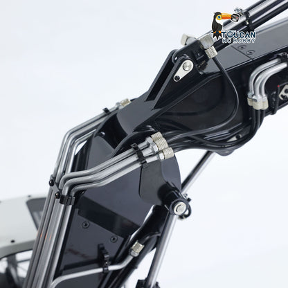 EC380 1/14 RC Hydraulikbagger Rad-Baufahrzeug 3-Arm Fernbedienung Bagger Modell Greifer Kippbarer Zweischalengreifer