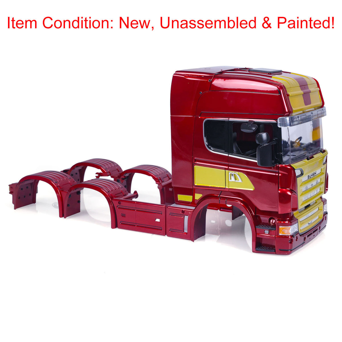 TOUCAN RC HOBBY Hobby RC Car Body Shell High-roof Cabin for 6x6 6x4 1/14 Remote Control Tractor Truck Construction Vehicle DIY Model