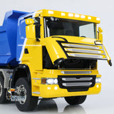 Metal 1/14 Hydraulic RC Dump Truck 8x8 Full Tipper Differential Lock Axles 3Speed Gearbox Wheel Hub Reduction Flysky Radio Control