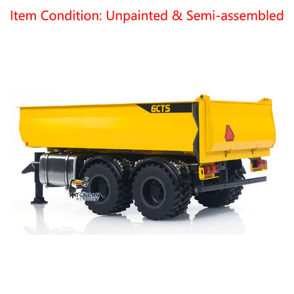 CUT Model 1/14 Metal 2Axles Hydraulic Dump Trailer KIT for LR914 Radio Controlled Excavator Construction Vehicle RC Digger