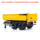 CUT Model 1/14 Metal 2Axles Hydraulic Dump Trailer KIT for LR914 Radio Controlled Excavator Construction Vehicle RC Digger
