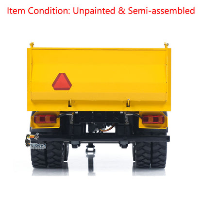 CUT Model 1/14 Metal 2Axles Hydraulic Dump Trailer KIT for LR914 Radio Controlled Excavator Construction Vehicle RC Digger