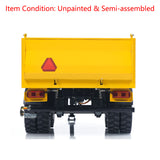 CUT Model 1/14 Metal 2Axles Hydraulic Dump Trailer KIT for LR914 Radio Controlled Excavator Construction Vehicle RC Digger