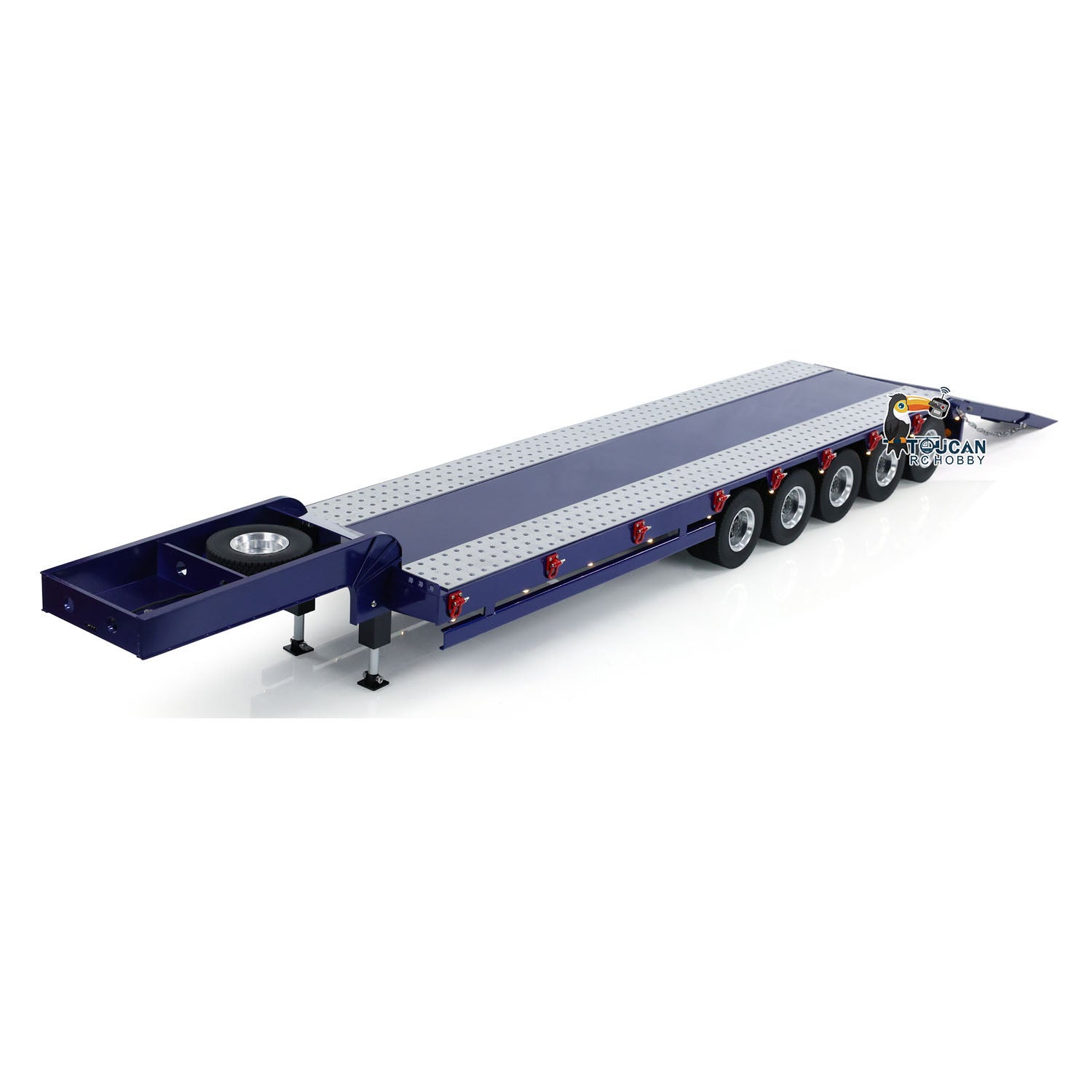 5-Axle Metal Semi Trailer for TAMIYA 1/14 Scale RC Tractor Truck