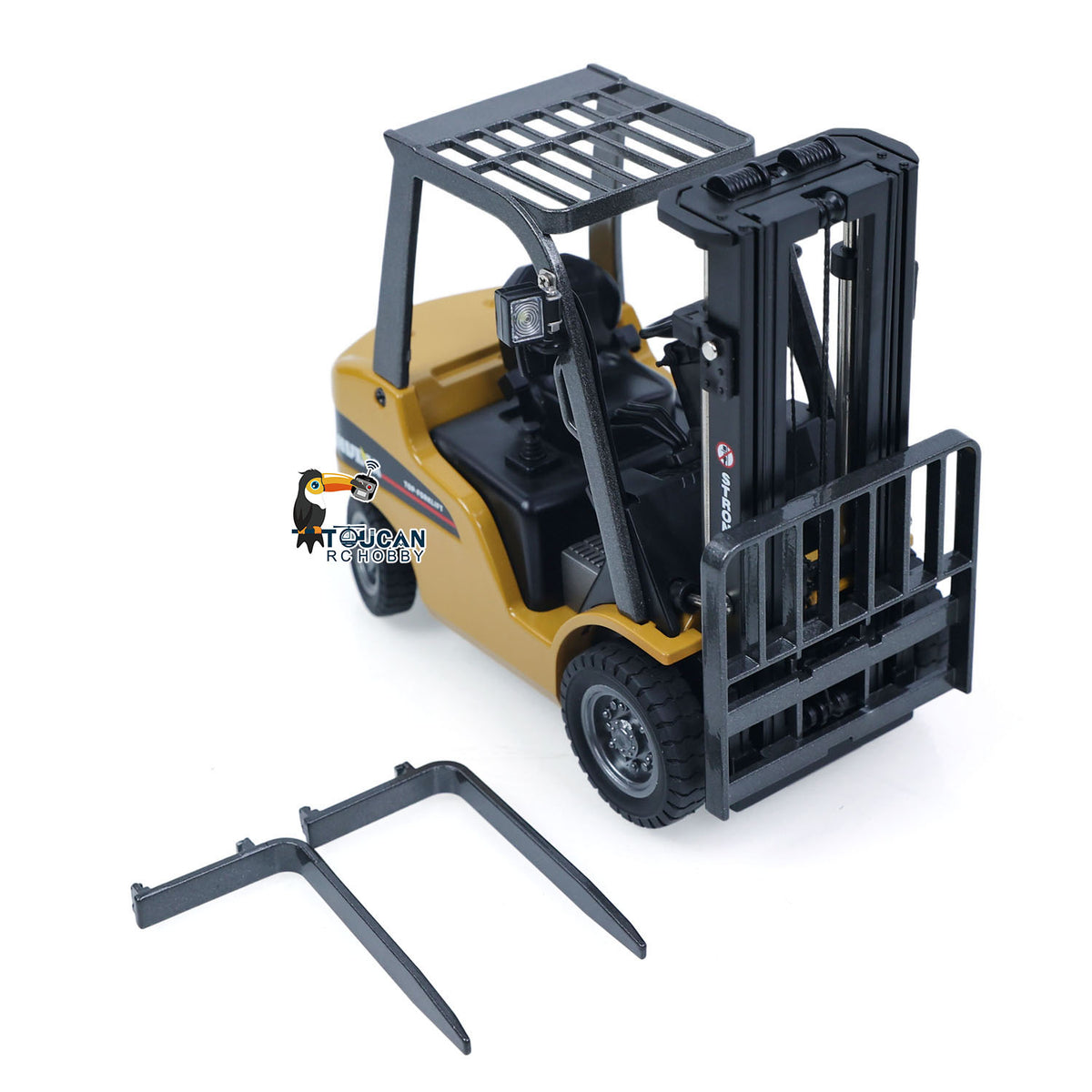 TOUCAN RC HOBBY HUINA 1/50 Electric Remote Control Forklift 9925 Mini Warehouse RC Model Desktop Level Light Sound Effect Battery
