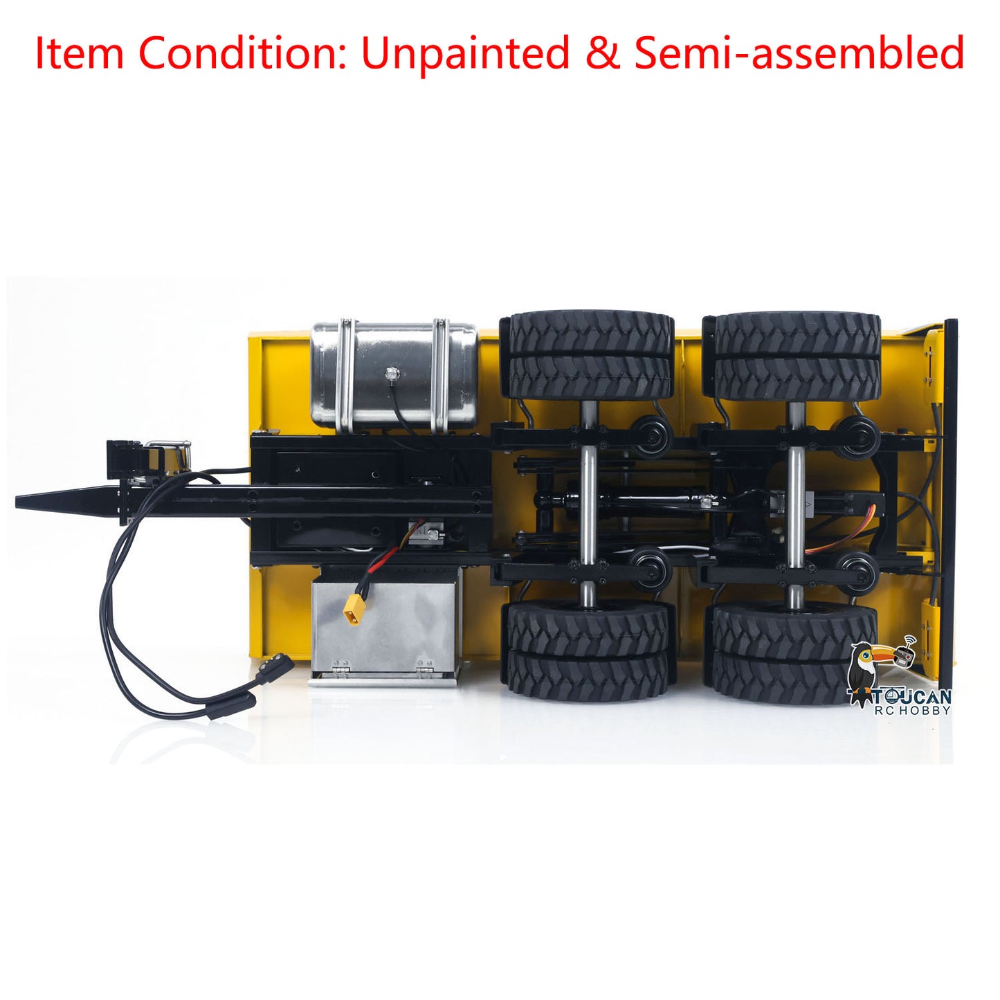 CUT Model 1/14 Metal 2Axles Hydraulic Dump Trailer KIT for LR914 Radio Controlled Excavator Construction Vehicle RC Digger